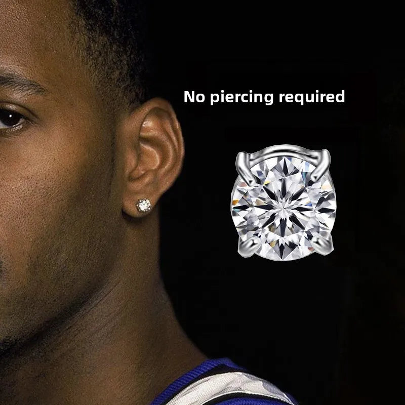Magnetic Cubic Zirconia Stud Earrings
