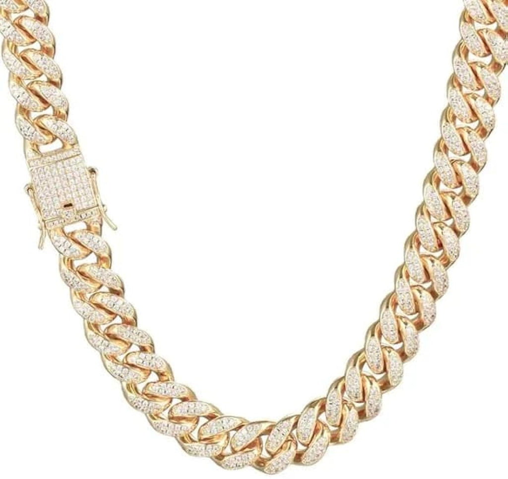 Gold Iced Cuban Link Chain