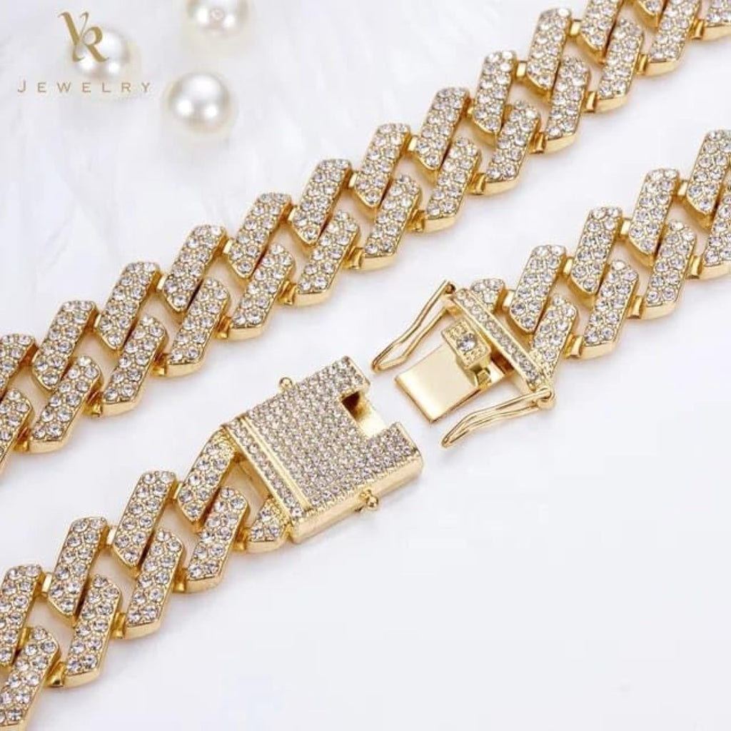 Gold Iced Cuban Link Chain