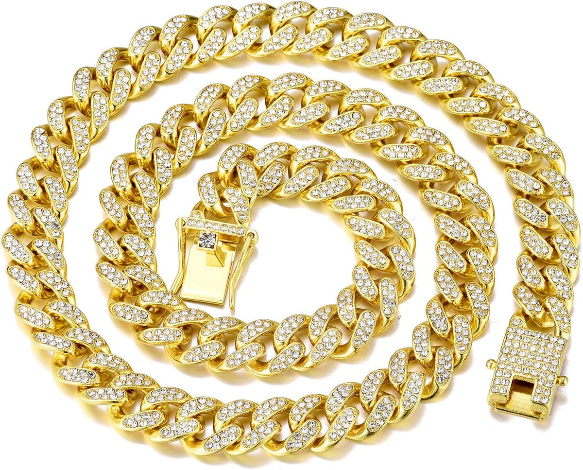 Gold Iced Cuban Link Chain