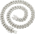 Silver Iced Cuban Link Chain