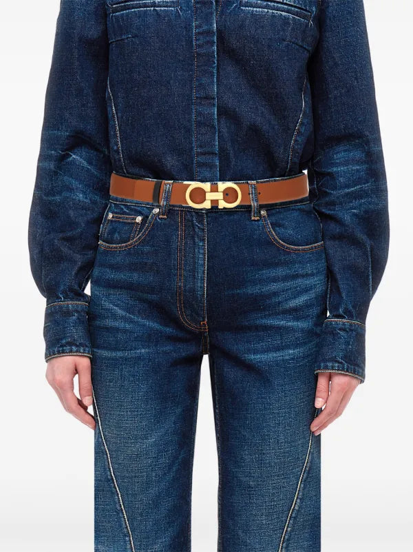 Ferragamo reversible and adjustable Gancini belt